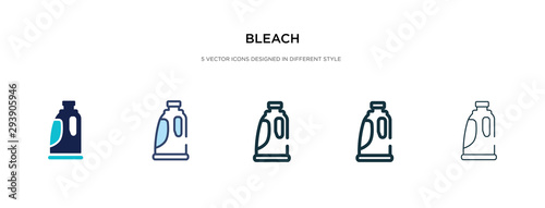 bleach icon in different style vector illustration. two colored and black bleach vector icons designed in filled, outline, line and stroke style can be used for web, mobile, ui