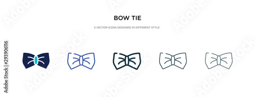 bow tie icon in different style vector illustration. two colored and black bow tie vector icons designed in filled, outline, line and stroke style can be used for web, mobile, ui