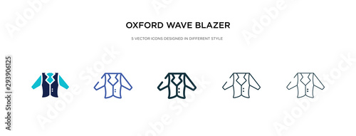 oxford wave blazer icon in different style vector illustration. two colored and black oxford wave blazer vector icons designed in filled, outline, line and stroke style can be used for web, mobile,