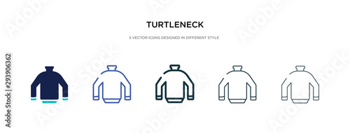 turtleneck icon in different style vector illustration. two colored and black turtleneck vector icons designed in filled, outline, line and stroke style can be used for web, mobile, ui