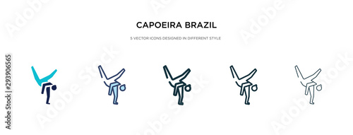 capoeira brazil dancers icon in different style vector illustration. two colored and black capoeira brazil dancers vector icons designed in filled, outline, line and stroke style can be used for