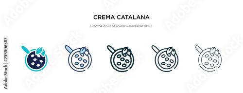 crema catalana icon in different style vector illustration. two colored and black crema catalana vector icons designed in filled, outline, line and stroke style can be used for web, mobile, ui