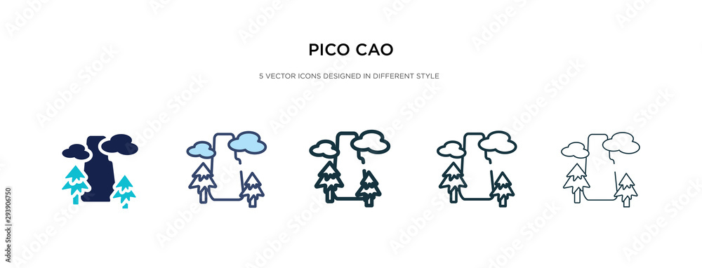 pico cao icon in different style vector illustration. two colored and black pico cao vector icons designed in filled, outline, line and stroke style can be used for web, mobile, ui