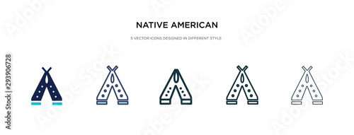 native american wigwam icon in different style vector illustration. two colored and black native american wigwam vector icons designed in filled, outline, line and stroke style can be used for web,