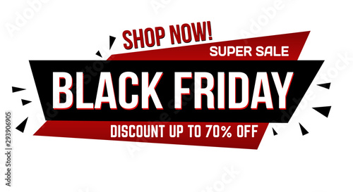 Black friday super sale banner design