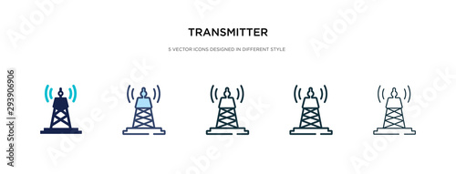 Fotografering transmitter icon in different style vector illustration