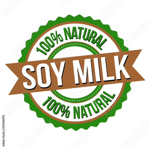 Soy milk label or sticker