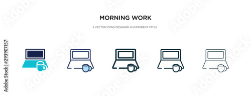 morning work icon in different style vector illustration. two colored and black morning work vector icons designed in filled, outline, line and stroke style can be used for web, mobile, ui