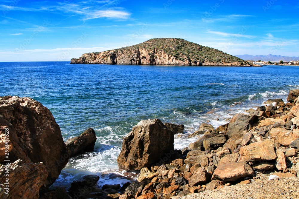 Rocky beach in Mazarron, Murcia, southern Spain Rocky beach in Mazarron, Murcia, southern Spain