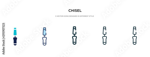 chisel icon in different style vector illustration. two colored and black chisel vector icons designed in filled, outline, line and stroke style can be used for web, mobile, ui