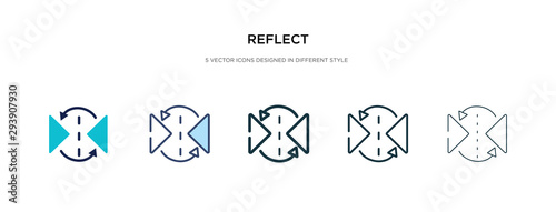 reflect icon in different style vector illustration. two colored and black reflect vector icons designed in filled, outline, line and stroke style can be used for web, mobile, ui