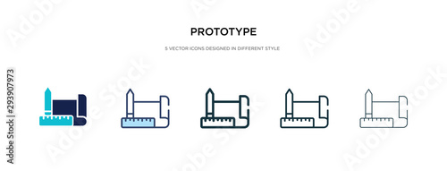 prototype icon in different style vector illustration. two colored and black prototype vector icons designed in filled, outline, line and stroke style can be used for web, mobile, ui