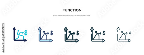 function icon in different style vector illustration. two colored and black function vector icons designed in filled, outline, line and stroke style can be used for web, mobile, ui