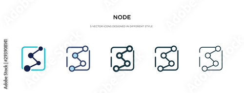 node icon in different style vector illustration. two colored and black node vector icons designed in filled, outline, line and stroke style can be used for web, mobile, ui photo