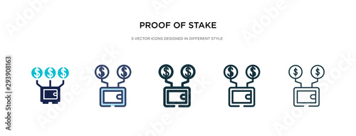 proof of stake icon in different style vector illustration. two colored and black proof of stake vector icons designed in filled, outline, line and stroke style can be used for web, mobile, ui