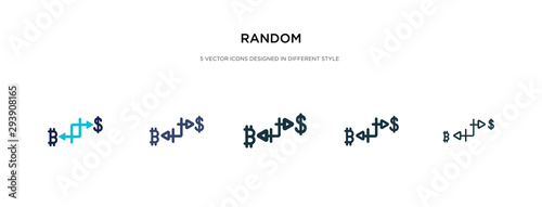 random icon in different style vector illustration. two colored and black random vector icons designed in filled, outline, line and stroke style can be used for web, mobile, ui