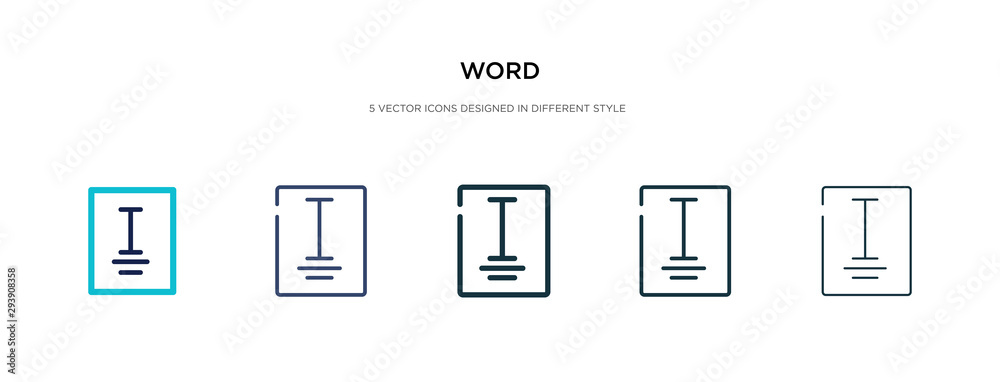 word icon in different style vector illustration. two colored and black word vector icons designed in filled, outline, line and stroke style can be used for web, mobile, ui
