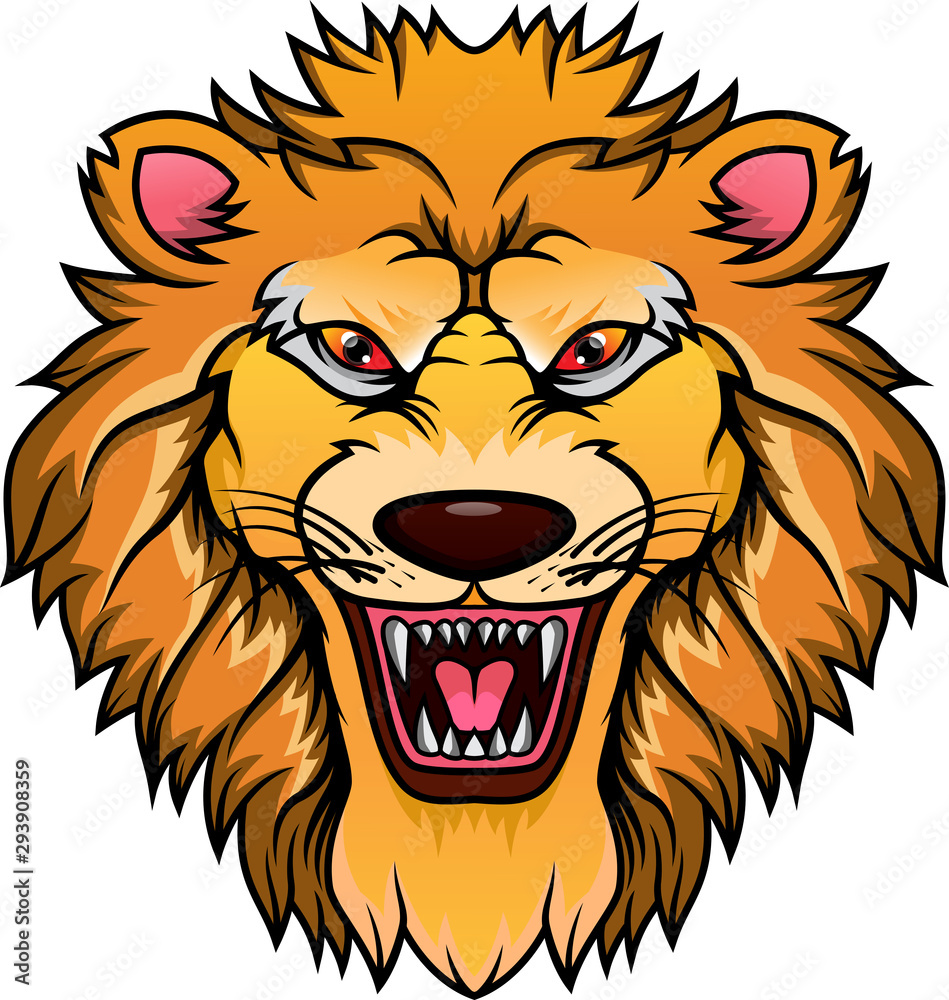 Fototapeta premium lion head mascot