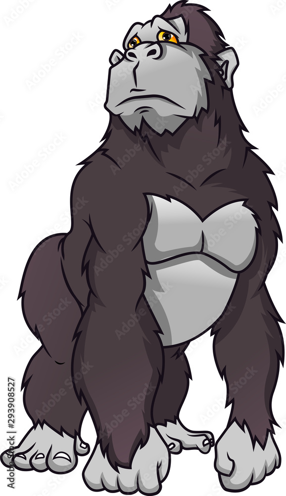 Fototapeta premium cute gorilla cartoon