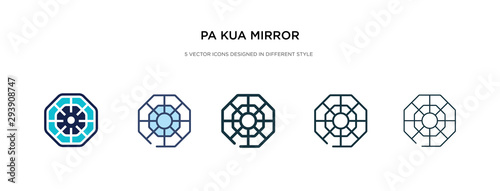 pa kua mirror icon in different style vector illustration. two colored and black pa kua mirror vector icons designed in filled, outline, line and stroke style can be used for web, mobile, ui