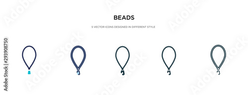 beads icon in different style vector illustration. two colored and black beads vector icons designed in filled, outline, line and stroke style can be used for web, mobile, ui