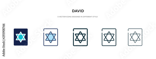 david icon in different style vector illustration. two colored and black david vector icons designed in filled, outline, line and stroke style can be used for web, mobile, ui