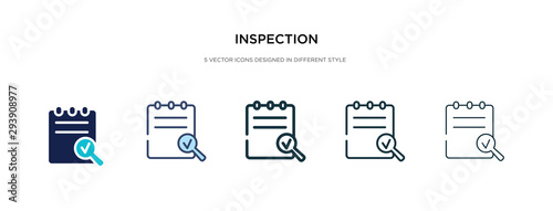 Photo inspection icon in different style vector illustration