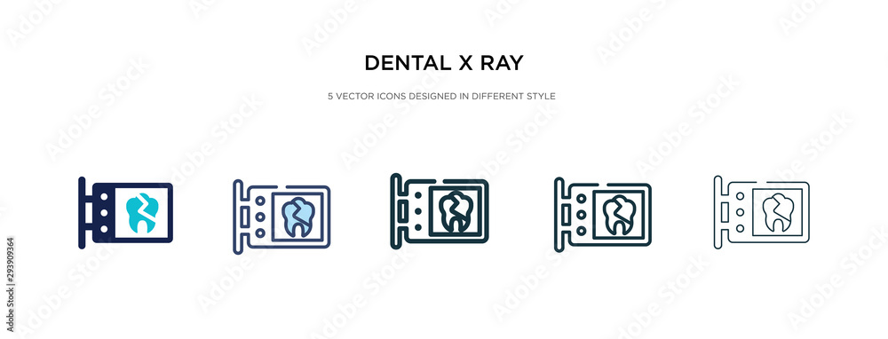 dental x ray icon in different style vector illustration. two colored and black dental x ray vector icons designed in filled, outline, line and stroke style can be used for web, mobile, ui