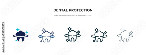 dental protection icon in different style vector illustration. two colored and black dental protection vector icons designed in filled, outline, line and stroke style can be used for web, mobile, ui