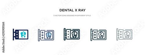 dental x ray icon in different style vector illustration. two colored and black dental x ray vector icons designed in filled, outline, line and stroke style can be used for web, mobile, ui