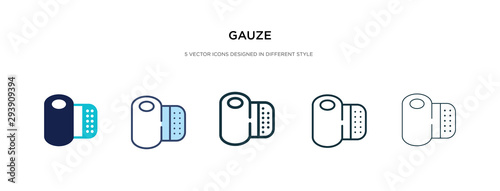 gauze icon in different style vector illustration. two colored and black gauze vector icons designed in filled, outline, line and stroke style can be used for web, mobile, ui photo