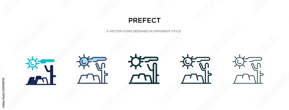 prefect icon in different style vector illustration. two colored and black prefect vector icons designed in filled, outline, line and stroke style can be used for web, mobile, ui