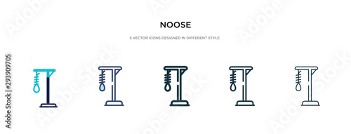 noose icon in different style vector illustration. two colored and black noose vector icons designed in filled, outline, line and stroke style can be used for web, mobile, ui