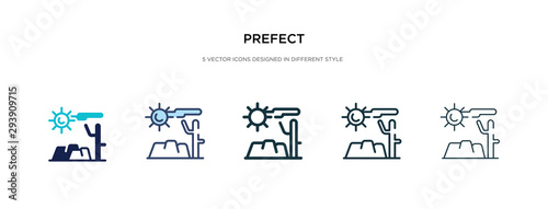 prefect icon in different style vector illustration. two colored and black prefect vector icons designed in filled, outline, line and stroke style can be used for web, mobile, ui