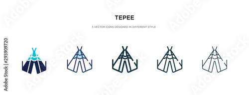 tepee icon in different style vector illustration. two colored and black tepee vector icons designed in filled, outline, line and stroke style can be used for web, mobile, ui
