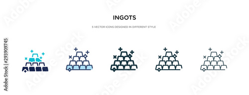 Wallpaper Mural ingots icon in different style vector illustration. two colored and black ingots vector icons designed in filled, outline, line and stroke style can be used for web, mobile, ui Torontodigital.ca