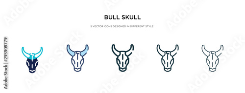 bull skull icon in different style vector illustration. two colored and black bull skull vector icons designed in filled, outline, line and stroke style can be used for web, mobile, ui
