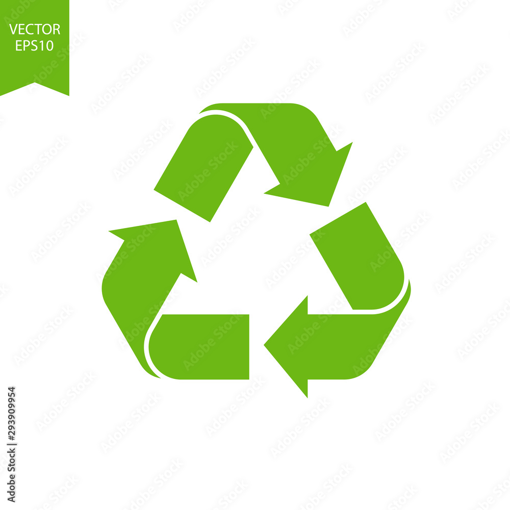 Recycle eco symbol, biodegradable icon.Recycled cycle arrows isolated. Green renew environmental of earth. Recycle logo for sustainable renew. vector