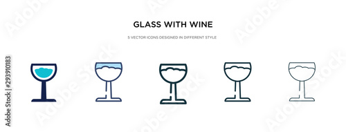 glass with wine icon in different style vector illustration. two colored and black glass with wine vector icons designed in filled  outline  line and stroke style can be used for web  mobile  ui