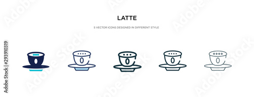 latte icon in different style vector illustration. two colored and black latte vector icons designed in filled, outline, line and stroke style can be used for web, mobile, ui