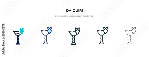 daiquiri icon in different style vector illustration. two colored and black daiquiri vector icons designed in filled, outline, line and stroke style can be used for web, mobile, ui