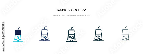 ramos gin fizz icon in different style vector illustration. two colored and black ramos gin fizz vector icons designed in filled, outline, line and stroke style can be used for web, mobile, ui