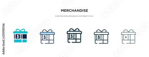 merchandise icon in different style vector illustration. two colored and black merchandise vector icons designed in filled, outline, line and stroke style can be used for web, mobile, ui
