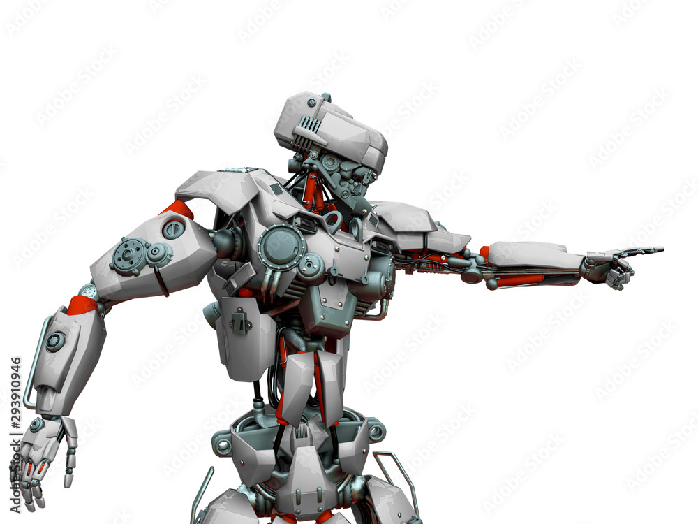 mechanical soldier pointing the direction mechanical soldier pointing the direction