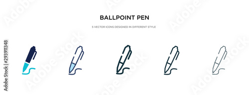 Foto ballpoint pen icon in different style vector illustration