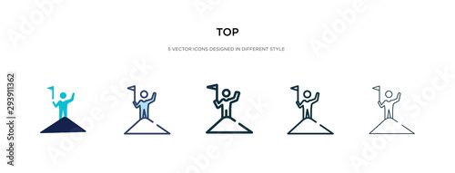 top icon in different style vector illustration. two colored and black top vector icons designed in filled, outline, line and stroke style can be used for web, mobile, ui