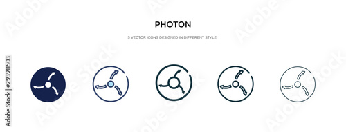 photon icon in different style vector illustration. two colored and black photon vector icons designed in filled, outline, line and stroke style can be used for web, mobile, ui