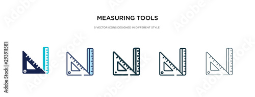 measuring tools icon in different style vector illustration. two colored and black measuring tools vector icons designed in filled, outline, line and stroke style can be used for web, mobile, ui