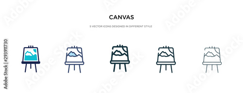 canvas icon in different style vector illustration. two colored and black canvas vector icons designed in filled, outline, line and stroke style can be used for web, mobile, ui
