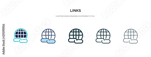 links icon in different style vector illustration. two colored and black links vector icons designed in filled, outline, line and stroke style can be used for web, mobile, ui